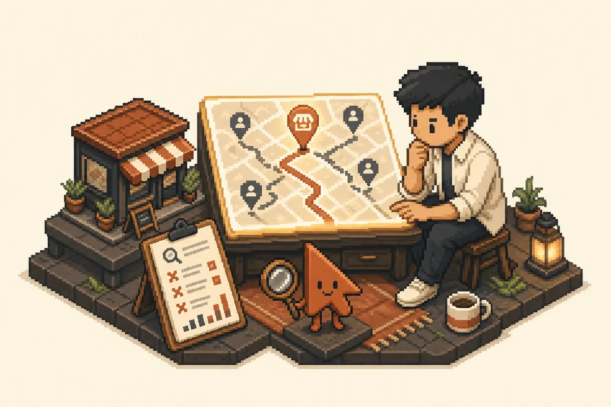 Pixel-art illustration for Growth diagnosis
